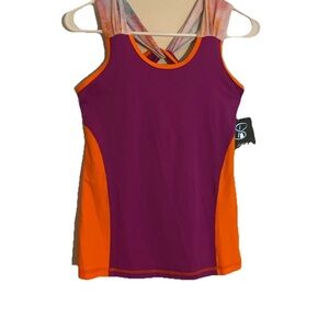 Sofibella NWT Crisscross Racerback Tank Top Women’s Medium Magenta Orange Multi